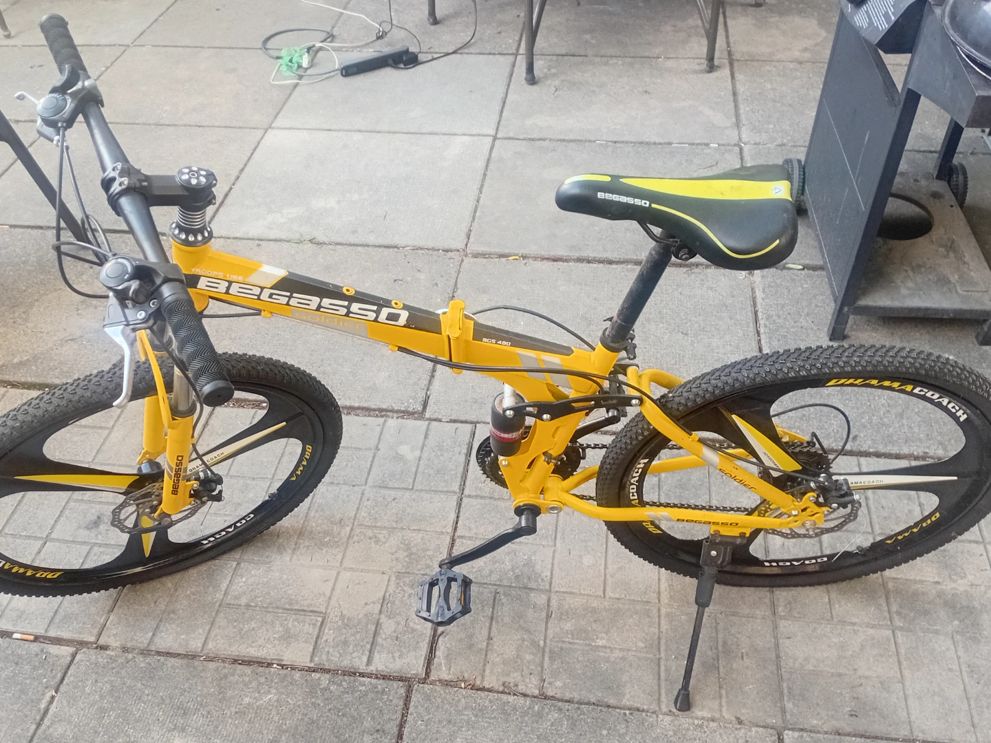 Yellow BEGASSO Folding Mountain Bike - photo 2