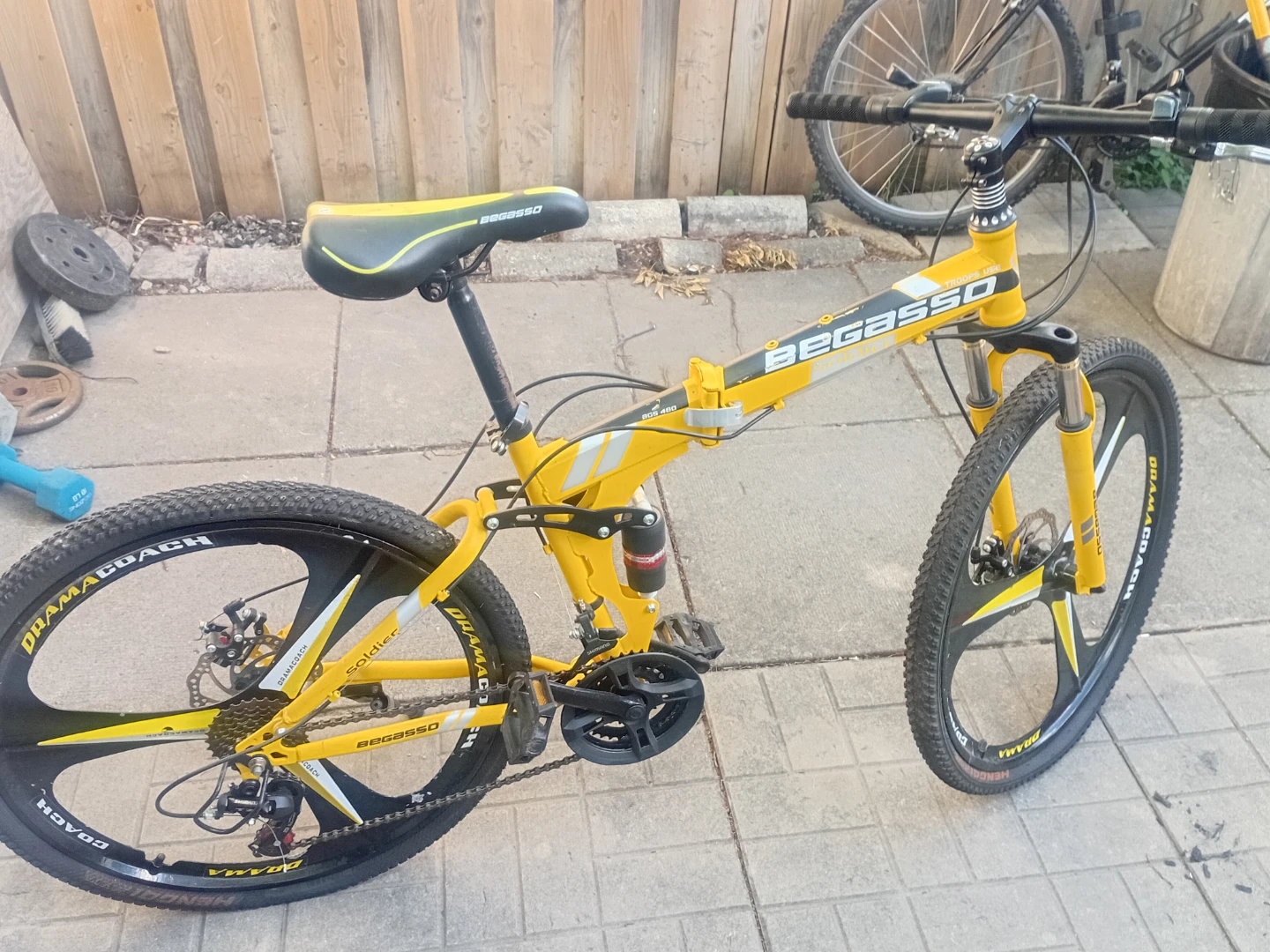 Yellow BEGASSO Folding Mountain Bike - photo 3