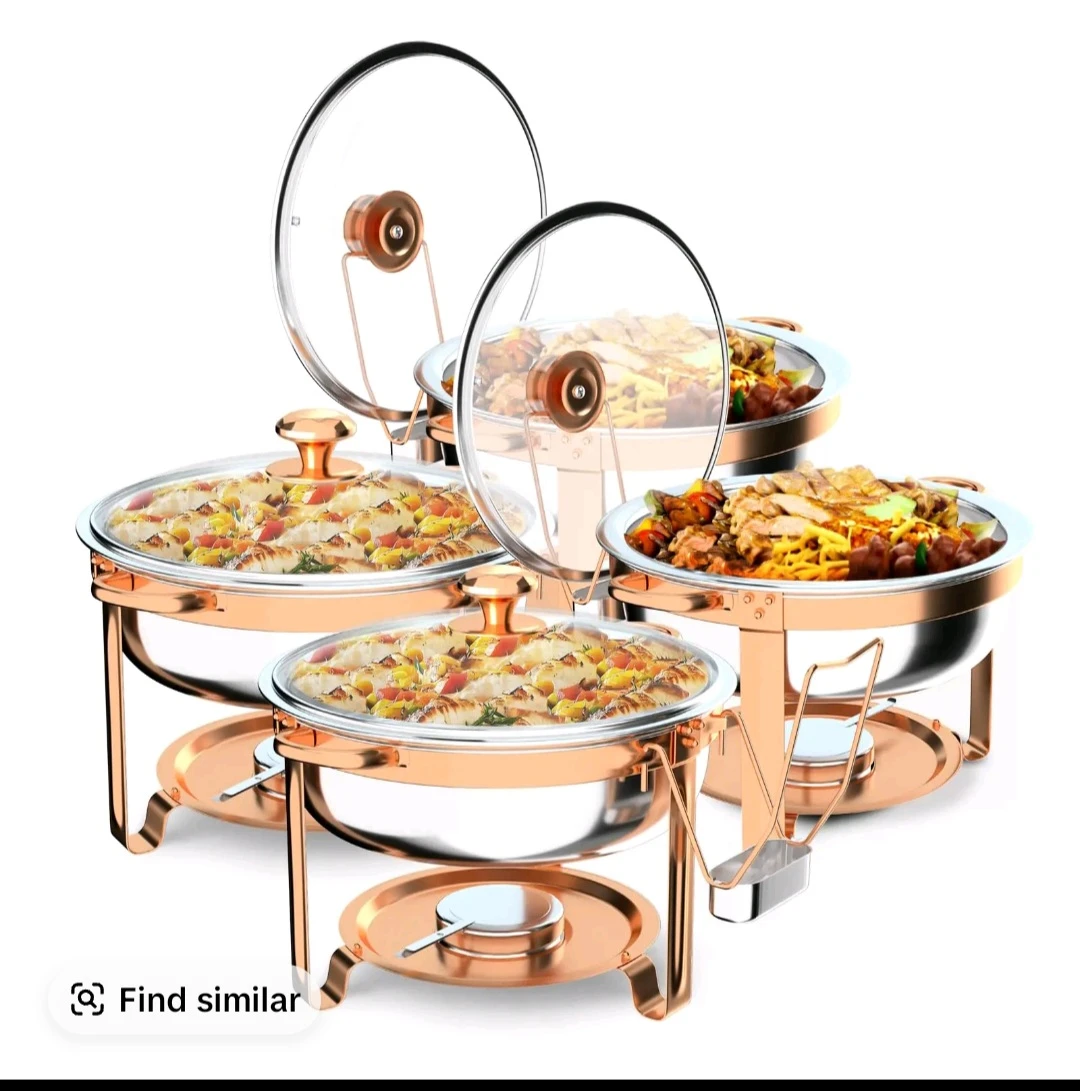 ROVSUN Chafing Dishes for Buffet 4 Pack, 6QT - photo 2