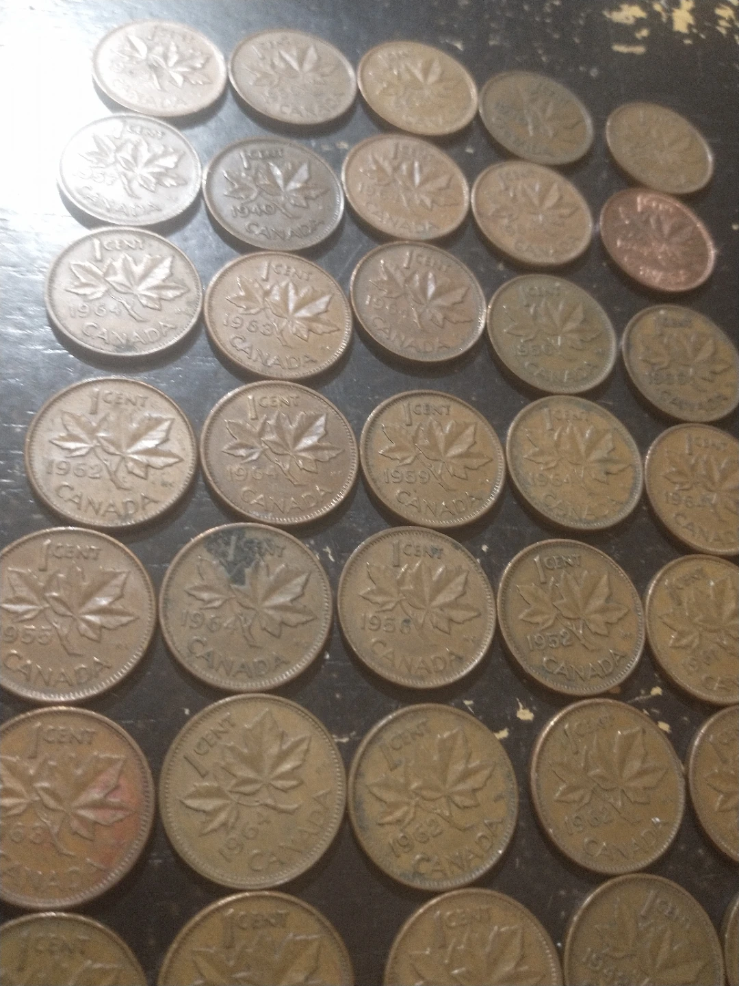 1940-1959 Canadian Cents Roll - photo 3