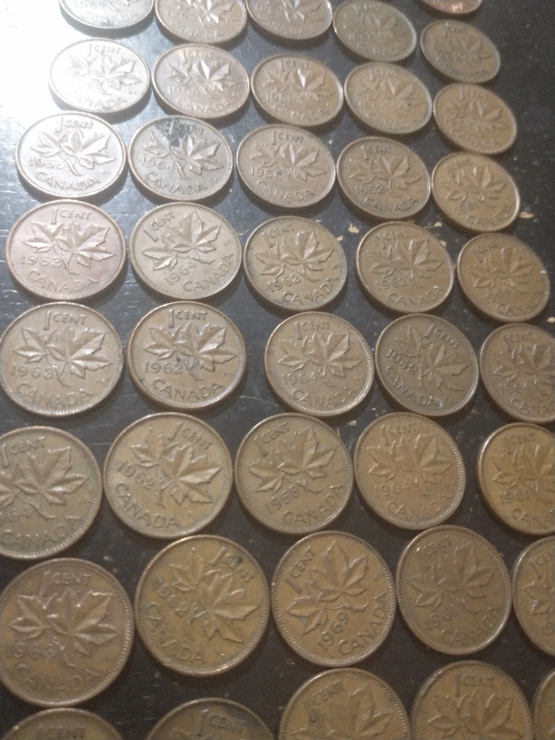1940-1959 Canadian Cents Roll - photo 5