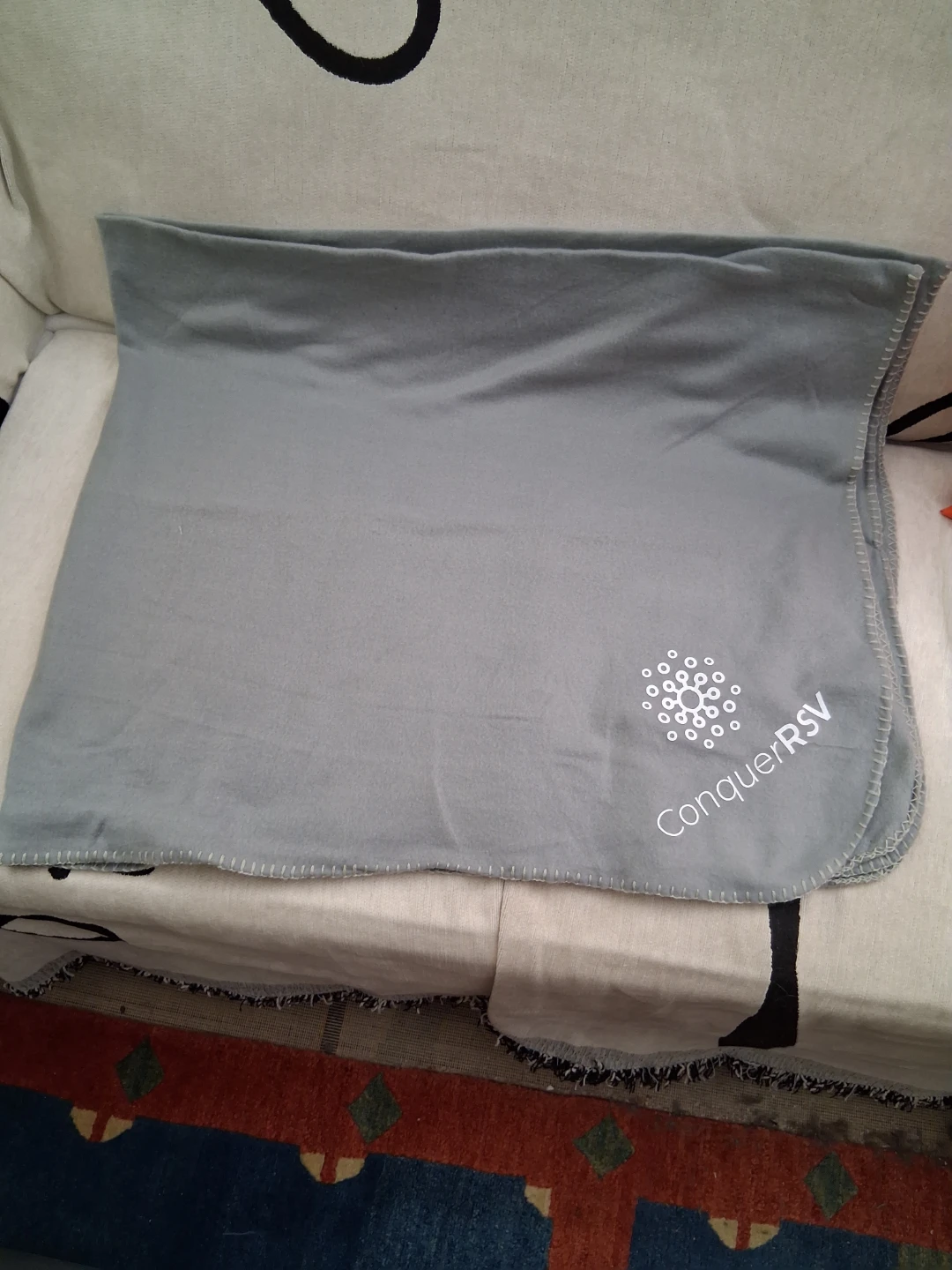 ConquerRSV Gray Fleece Throw Blanket