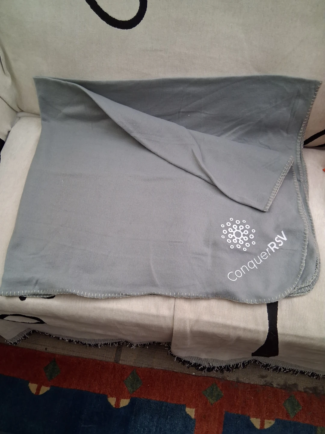 ConquerRSV Gray Fleece Throw Blanket - photo 2
