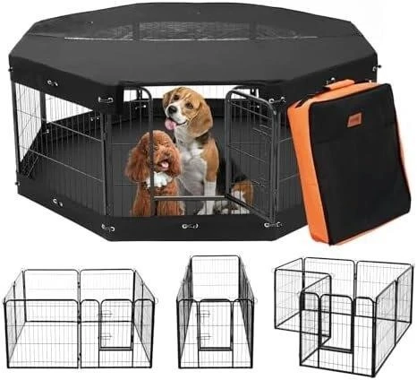 VEVOR Pet Playpen Exercise Kennel 24 inch High