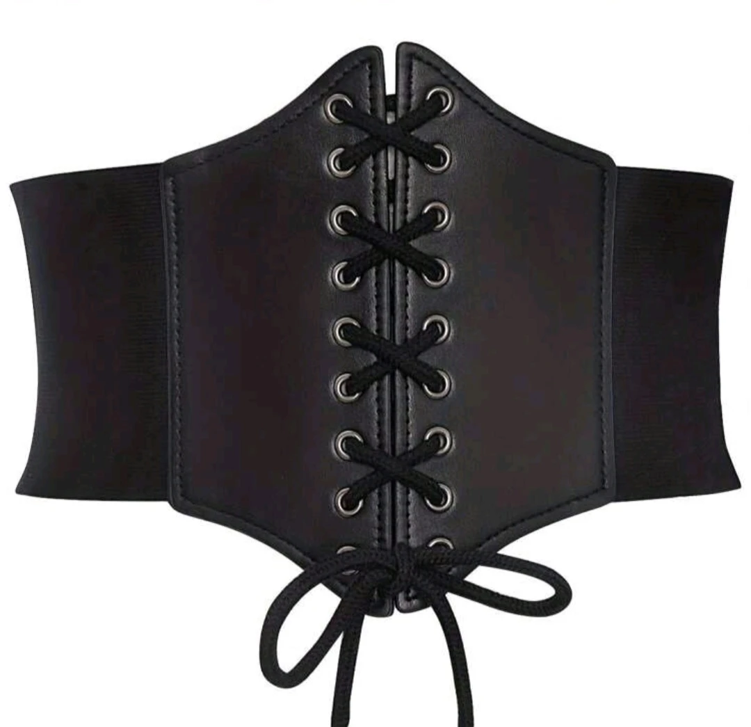 Wide Elastic Waist Band Tie-Up Waist Vintage - photo 2