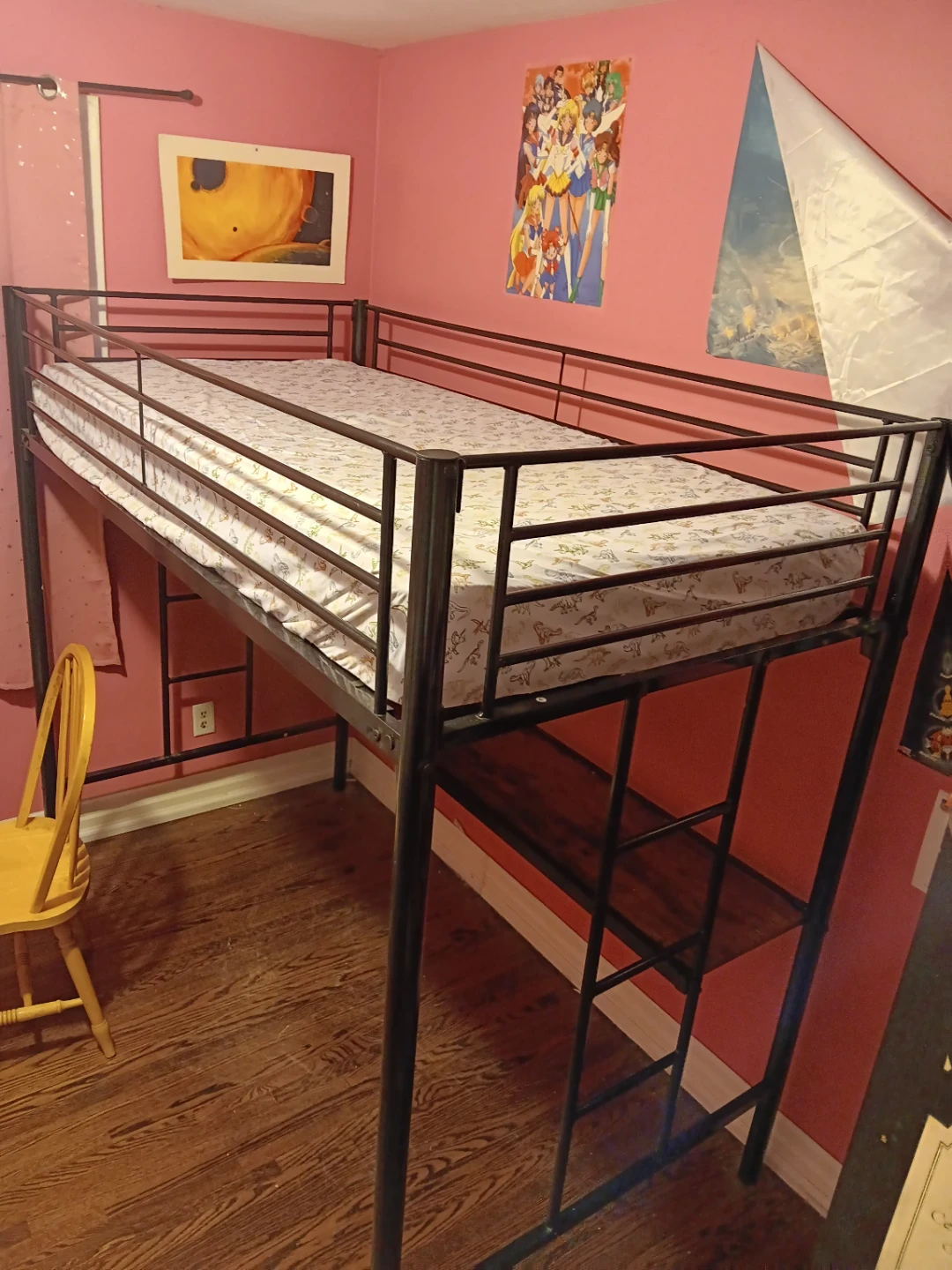 Loft bed frame
