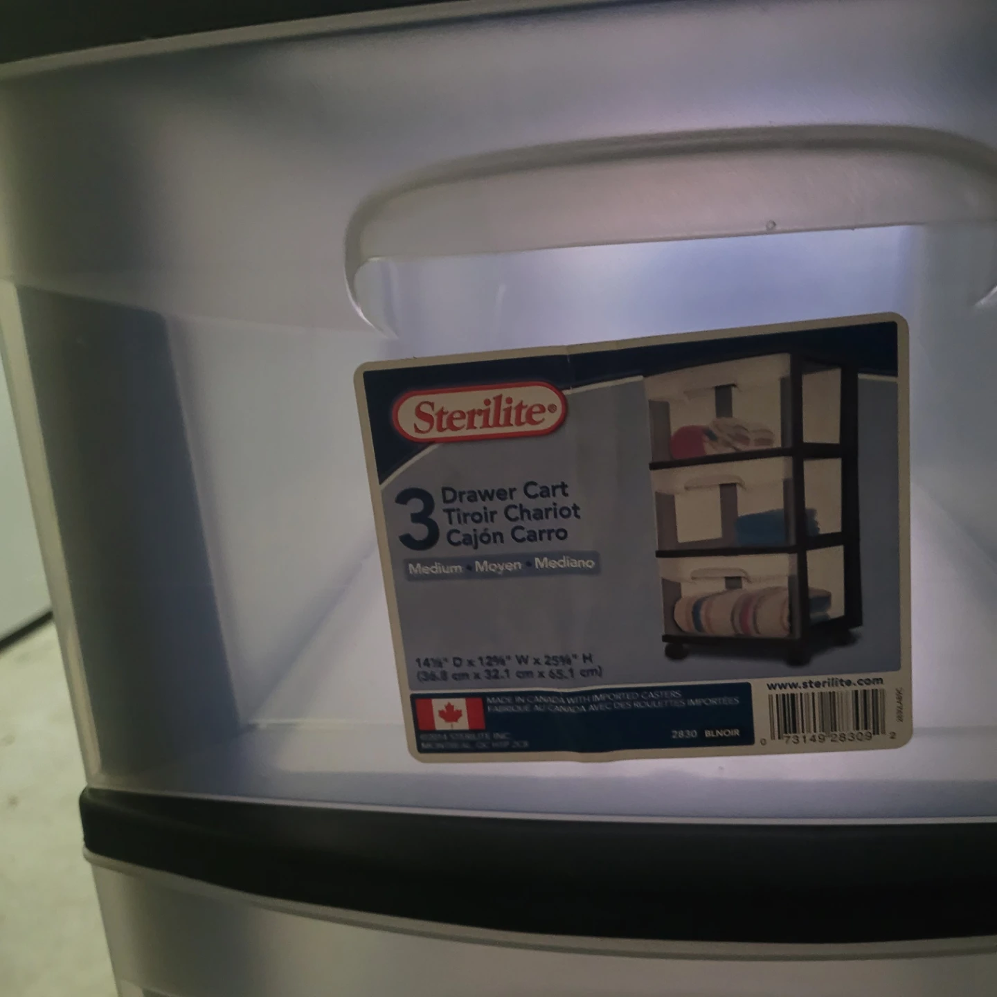 Sterilite 3 Drawer Cart - photo 2