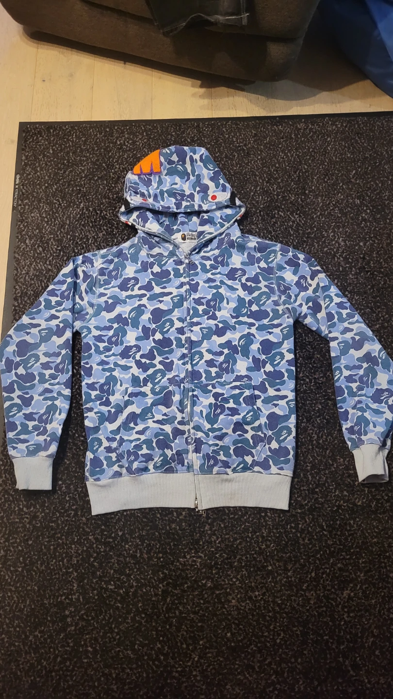 BAPE  Full Zip Hoodie Blue Camo