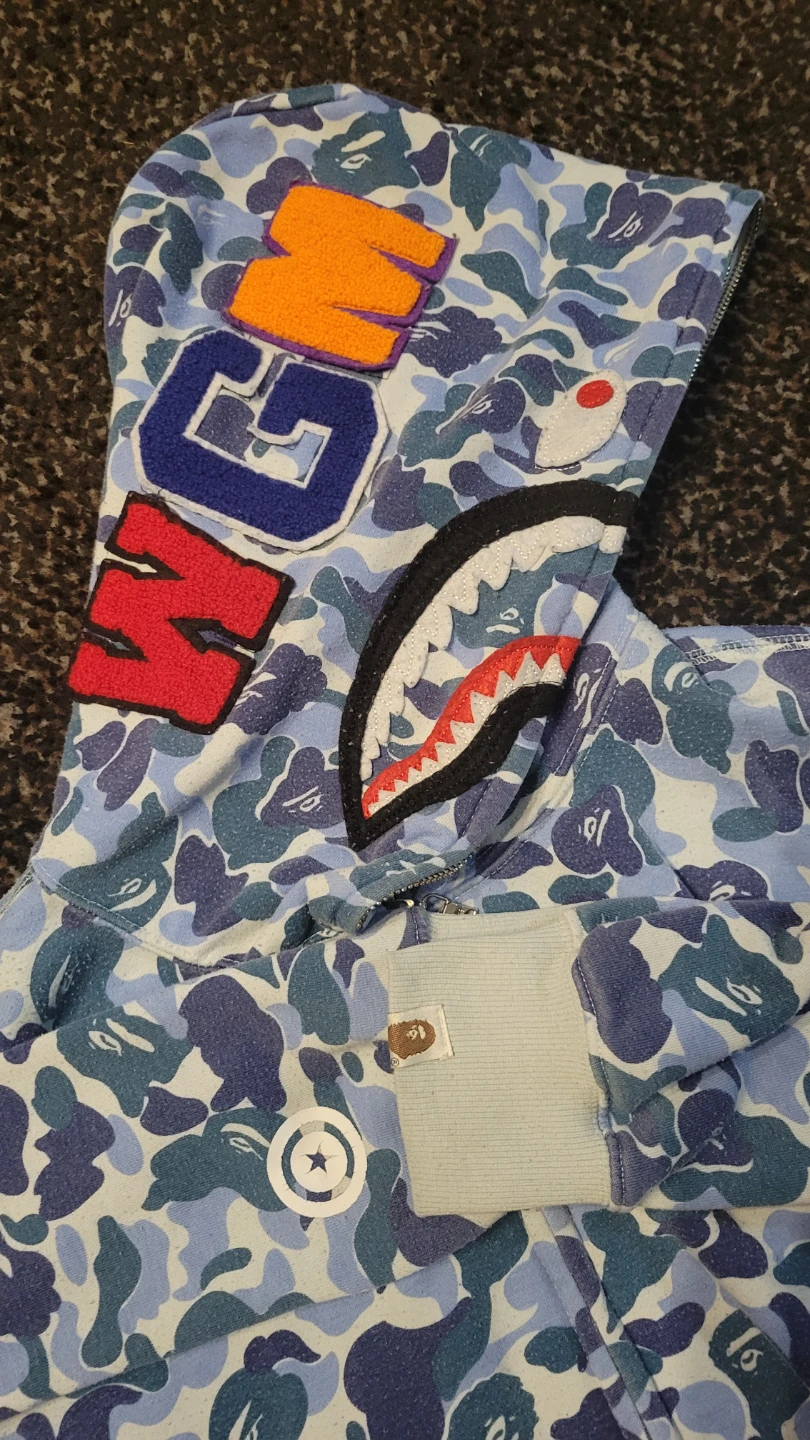 BAPE  Full Zip Hoodie Blue Camo - photo 2