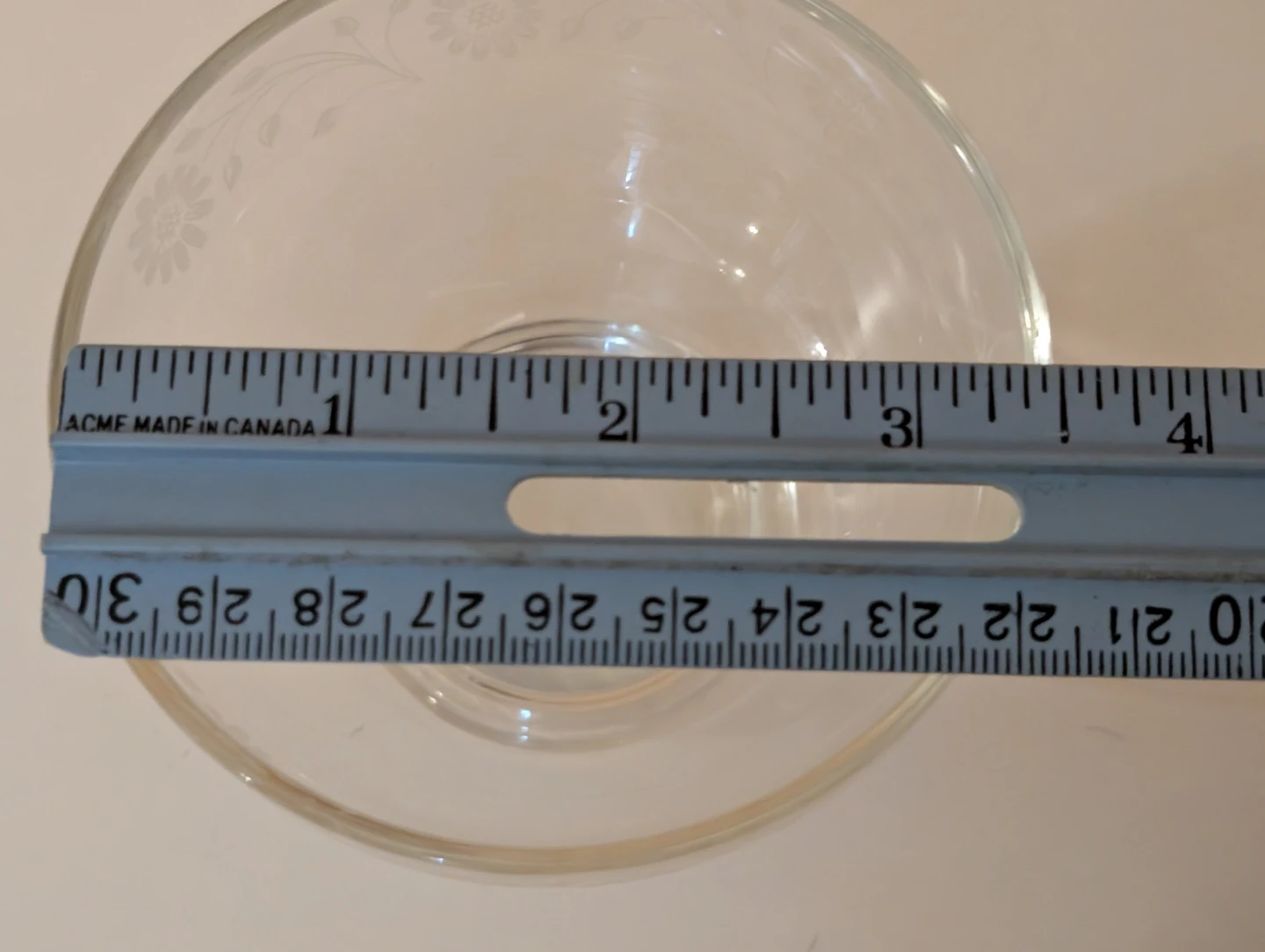 Vintage Etched Floral Glass Pedestal Bowl - photo 3