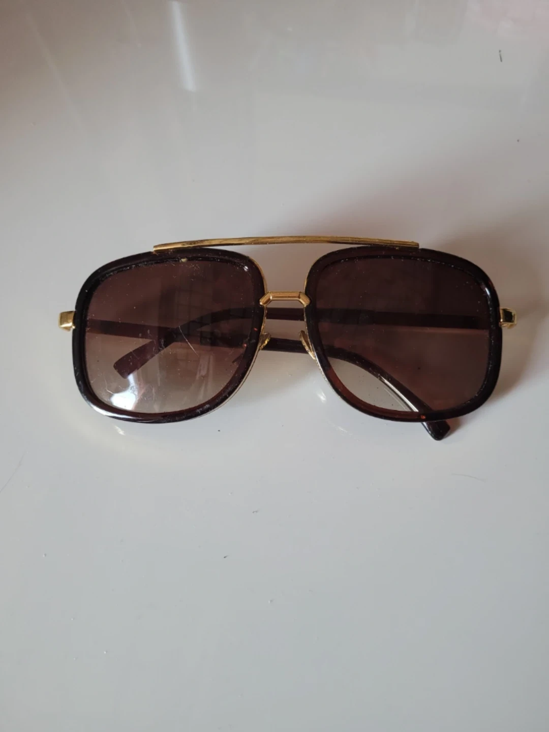 Brown Square Sunglasses
