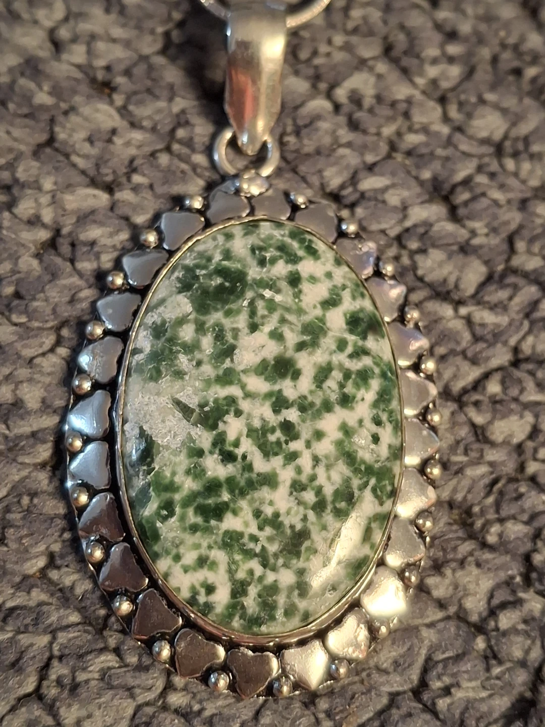Sterling Silver Green Apatite Necklace - photo 2