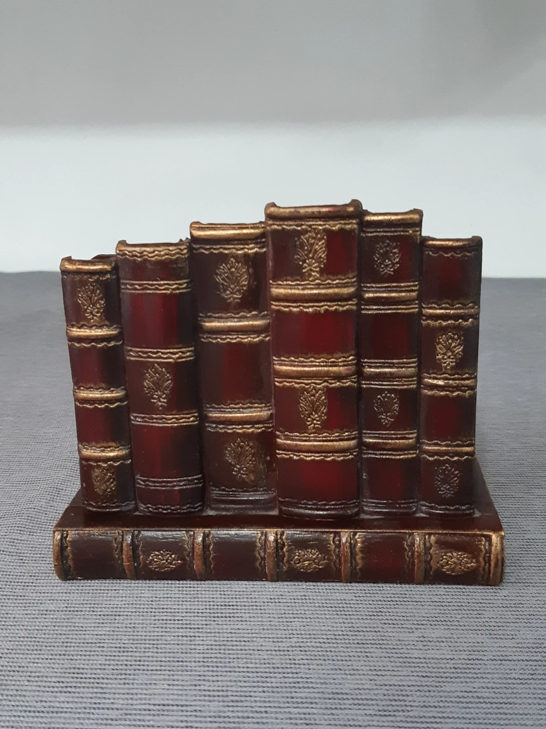 Book style antique red letter rack