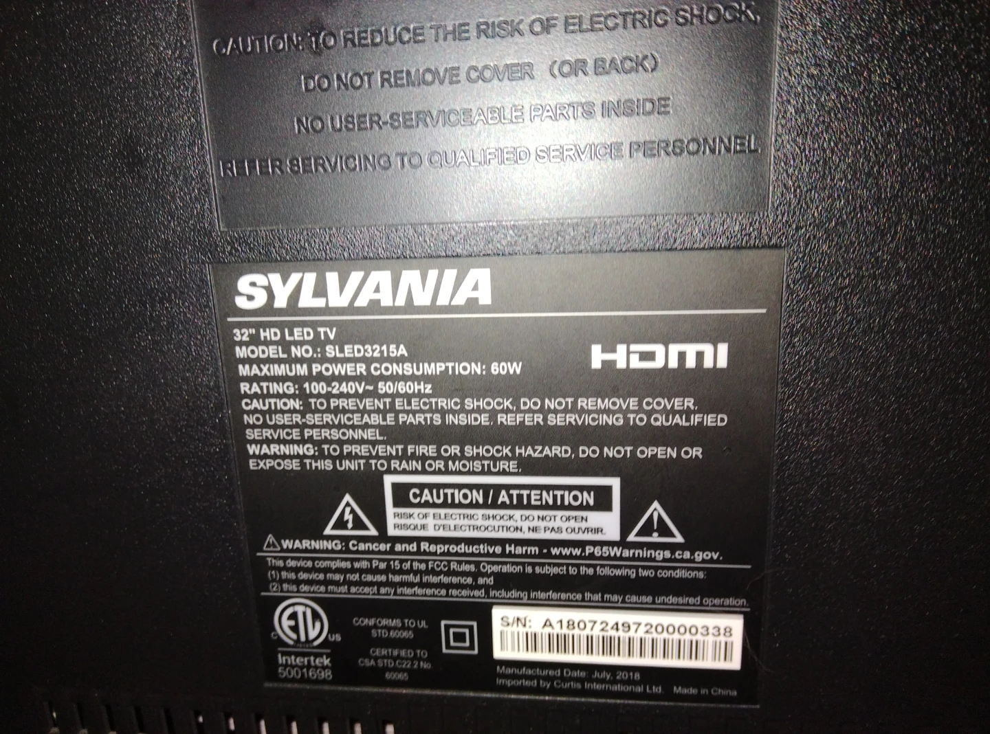 Sylvania LED TV, 32-in - photo 2
