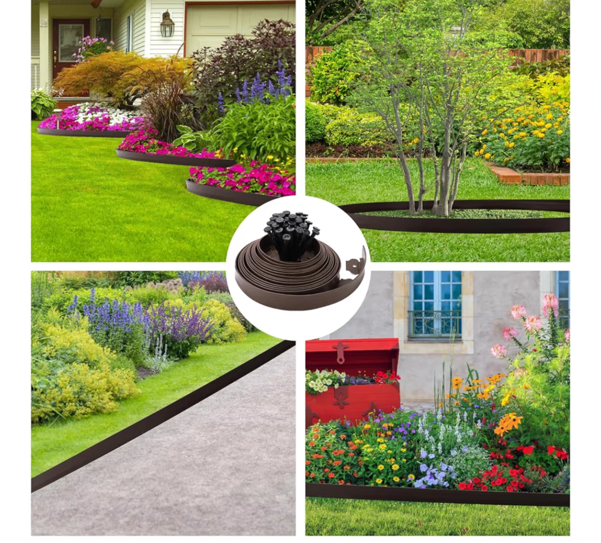2IN x 33FT Garden Edging Border Coil with 30 Pcs Spikes - photo 4