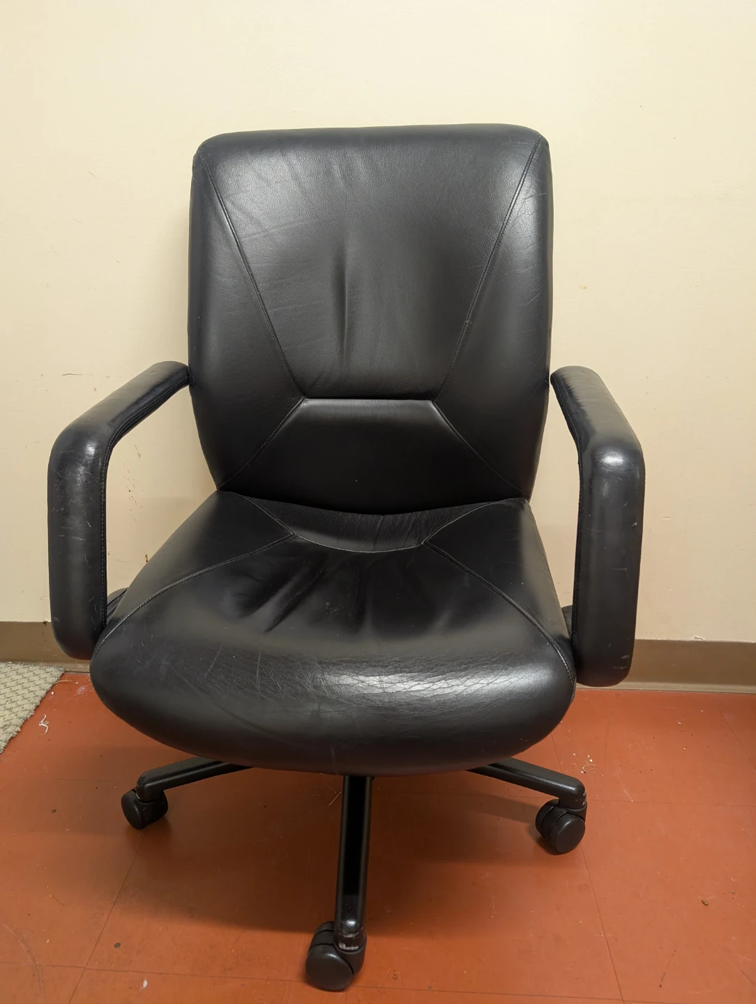 Black Leather Office Chair - photo 4