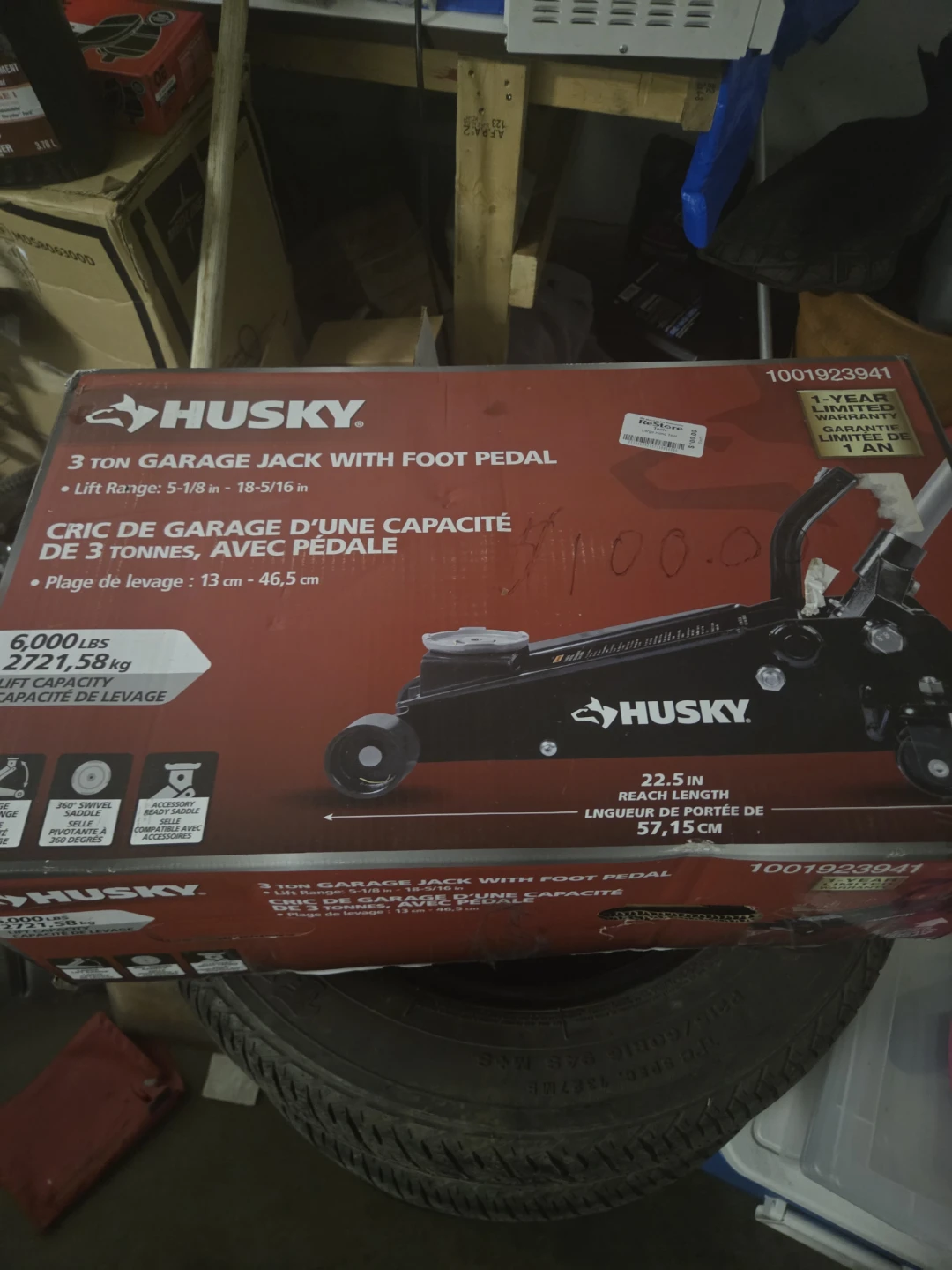 Husky 3-Ton Garage Jack