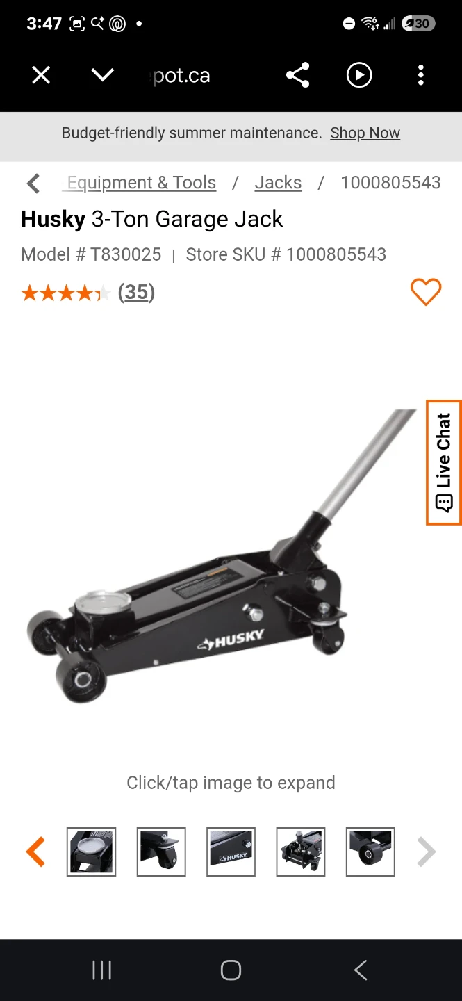 Husky 3-Ton Garage Jack - photo 2