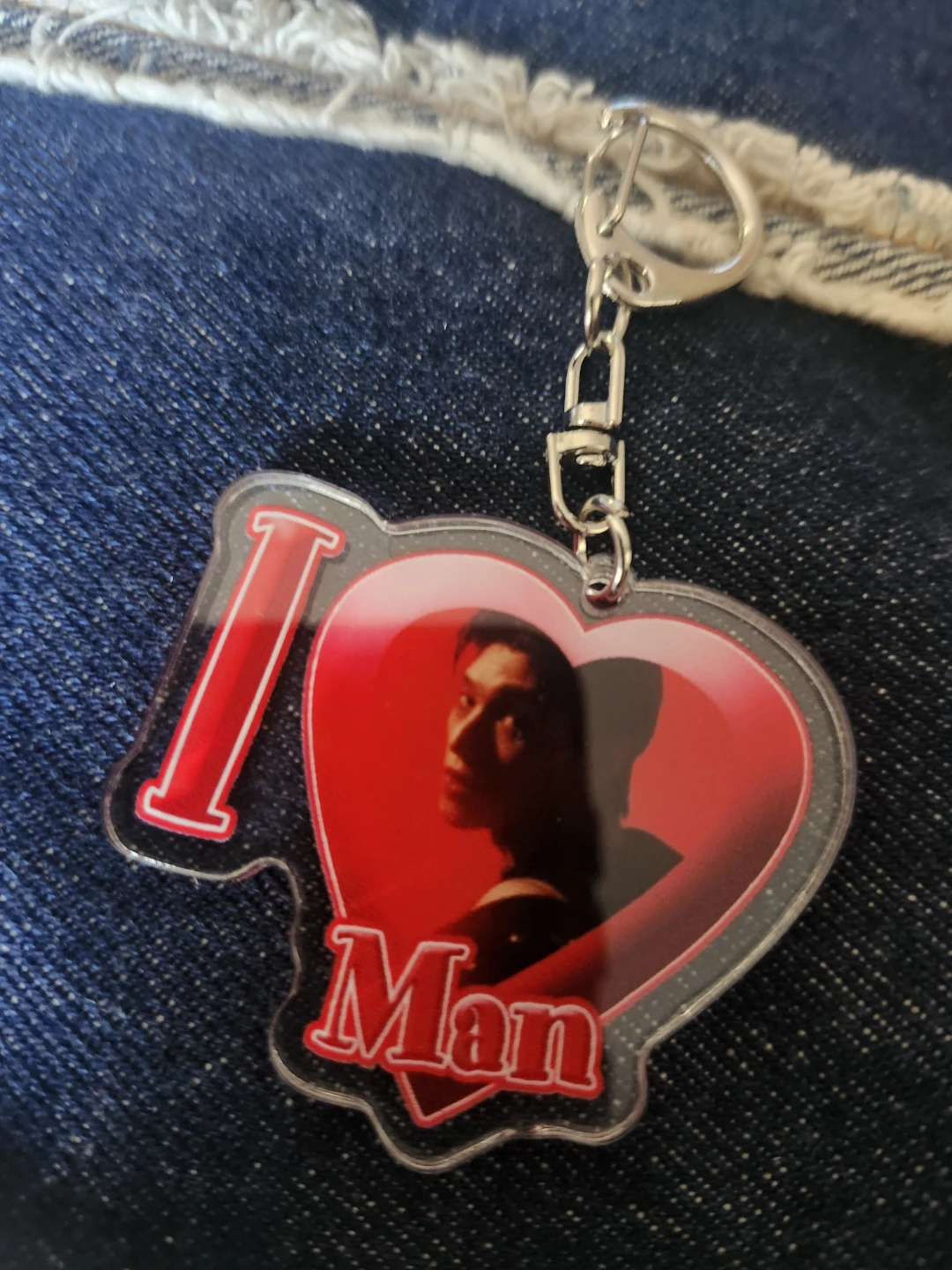 I Love Man Keychain