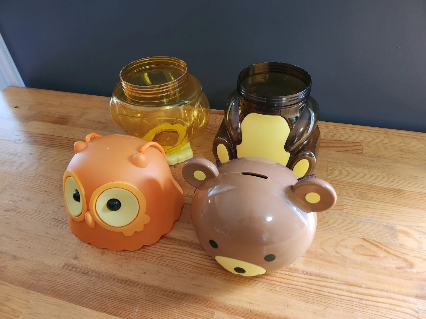 Animal Coin Banks Plastic Containers Bear/Owl - photo 3