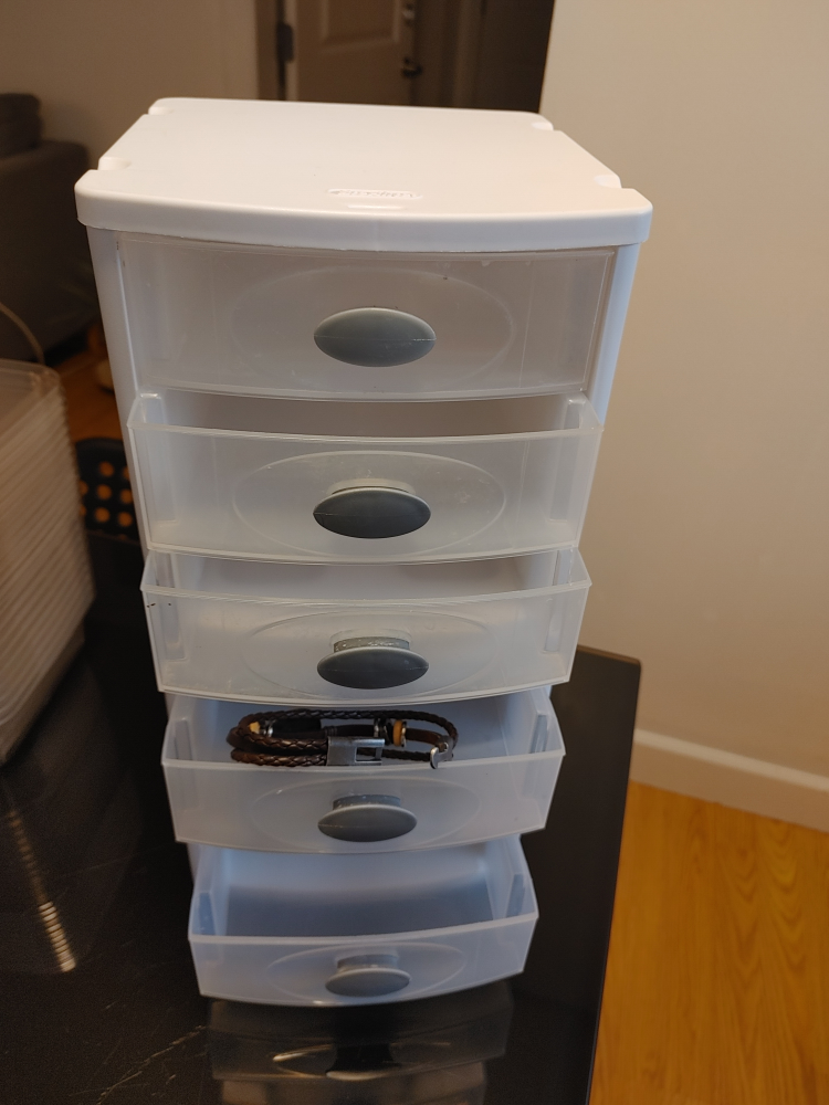 White Plastic Organizer Drawer Unit - photo 4