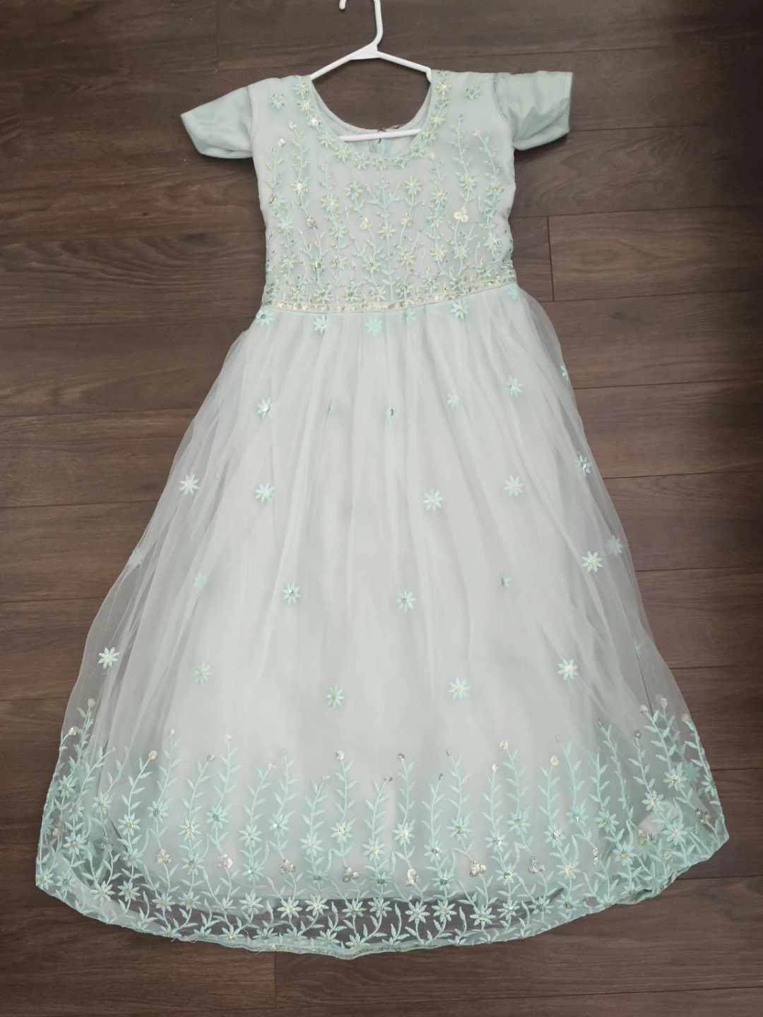 Mint Green Embroidered Dress