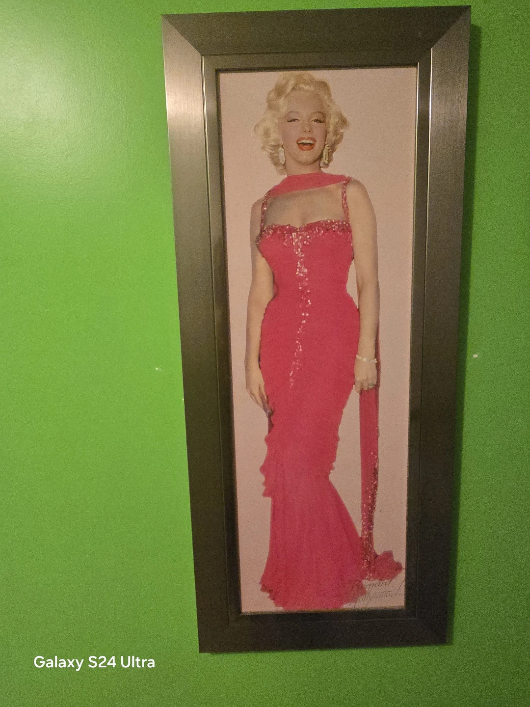 Framed Marilyn Monroe Print in Pink Dress