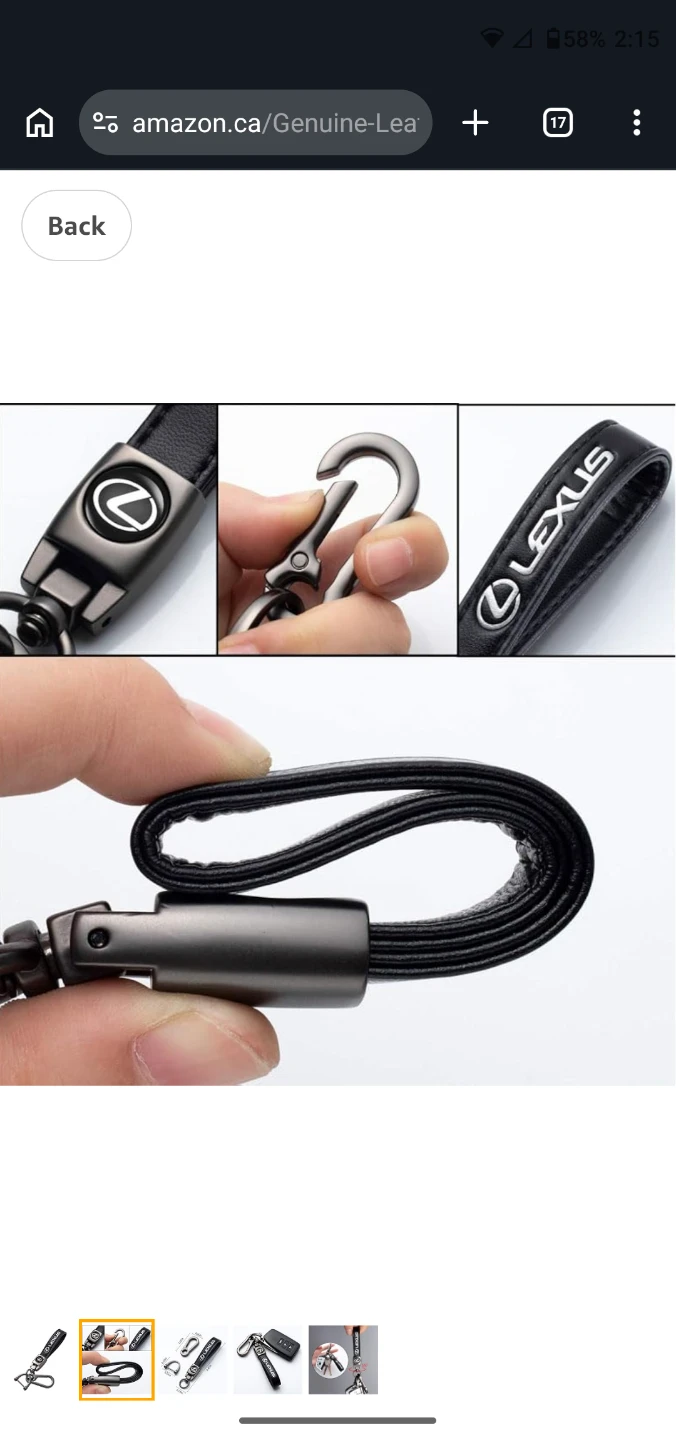 Lexus Leather Keychain with Carabiner Clip - photo 5