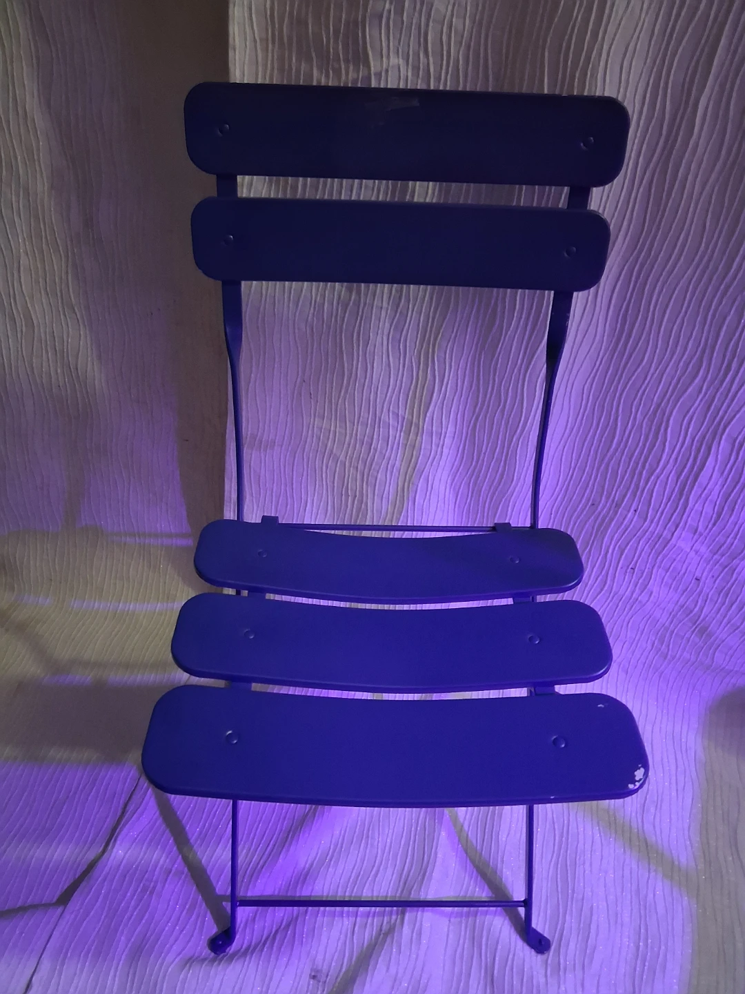 Blue Metal Folding Chair
