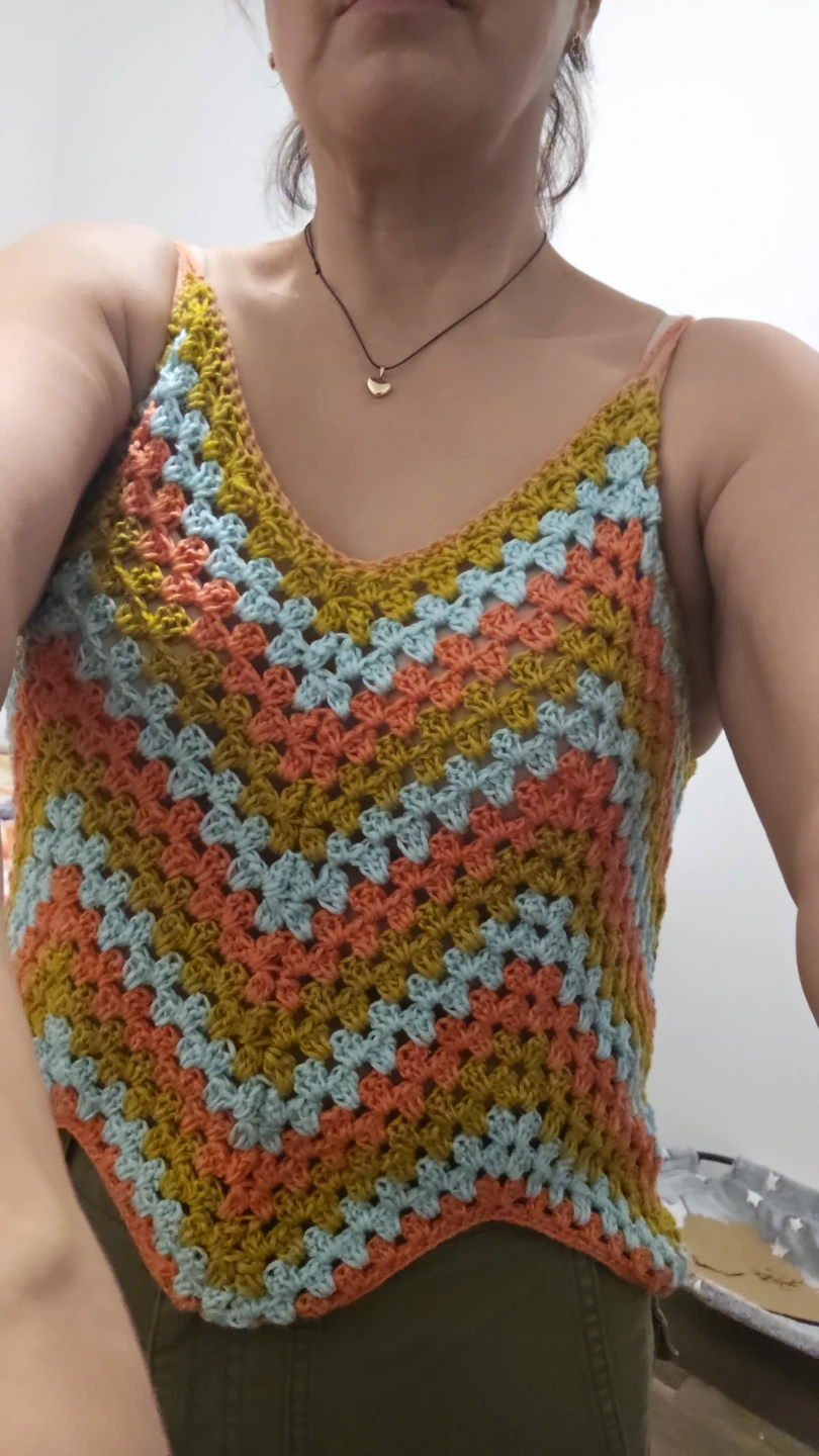 Granny Square Crochet Tank Top