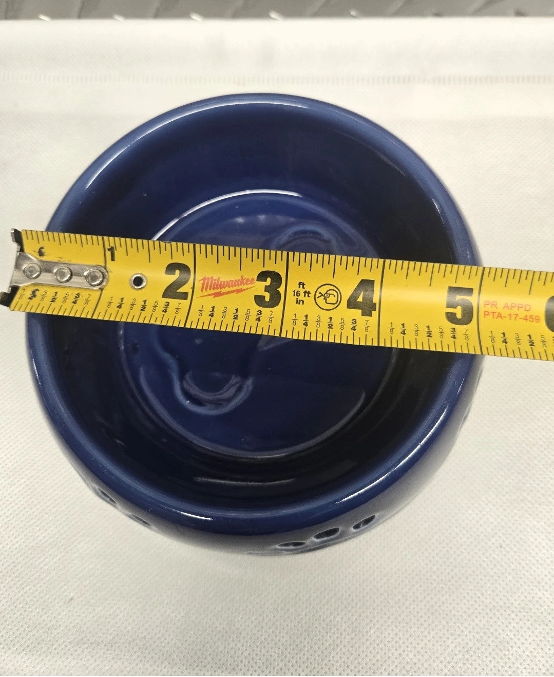 Ceramic Navy Blue Slow Feeder Pet Bowl – 5" - photo 4