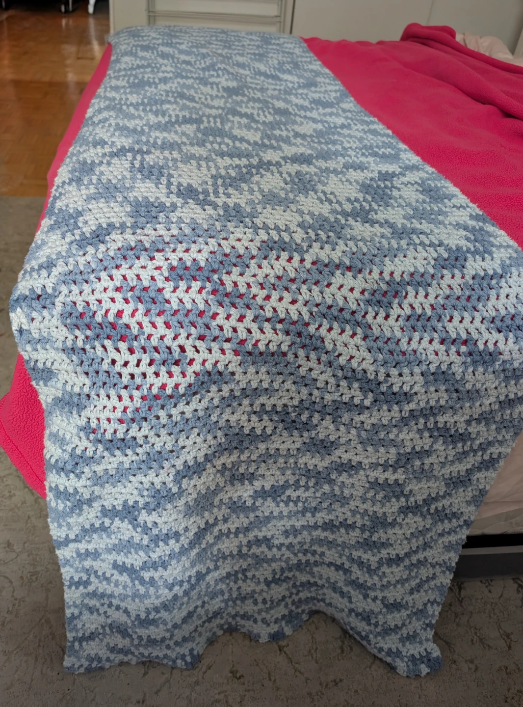 Hand-Crocheted Bed decor blanket