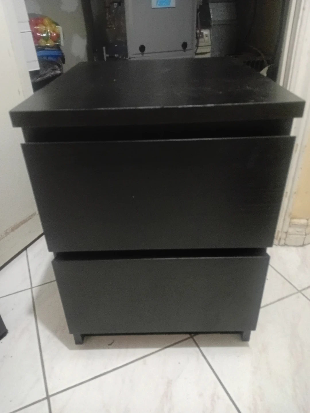 Black 2-Drawer Storage Cabinet - photo 5