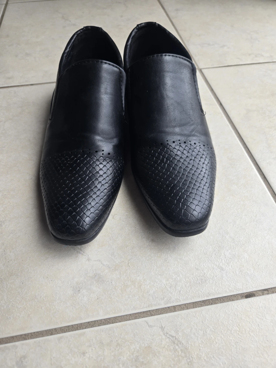 Ronaldo Men's Black Leather Dress Shoes - photo 2