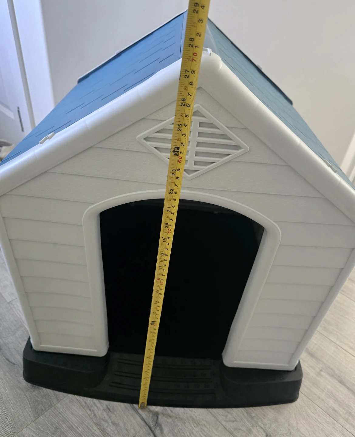 Plastic Dog House - White/Blue - photo 5