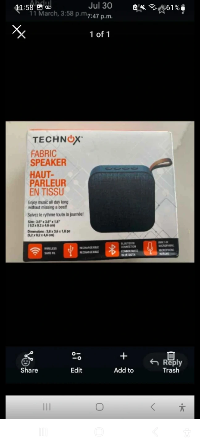 Technox Fabric Bluetooth Speaker