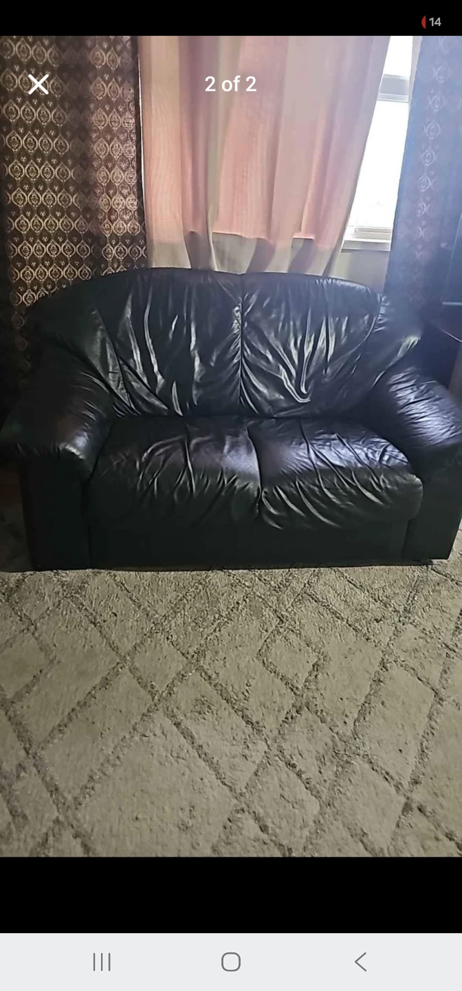 Black Leather Sofa