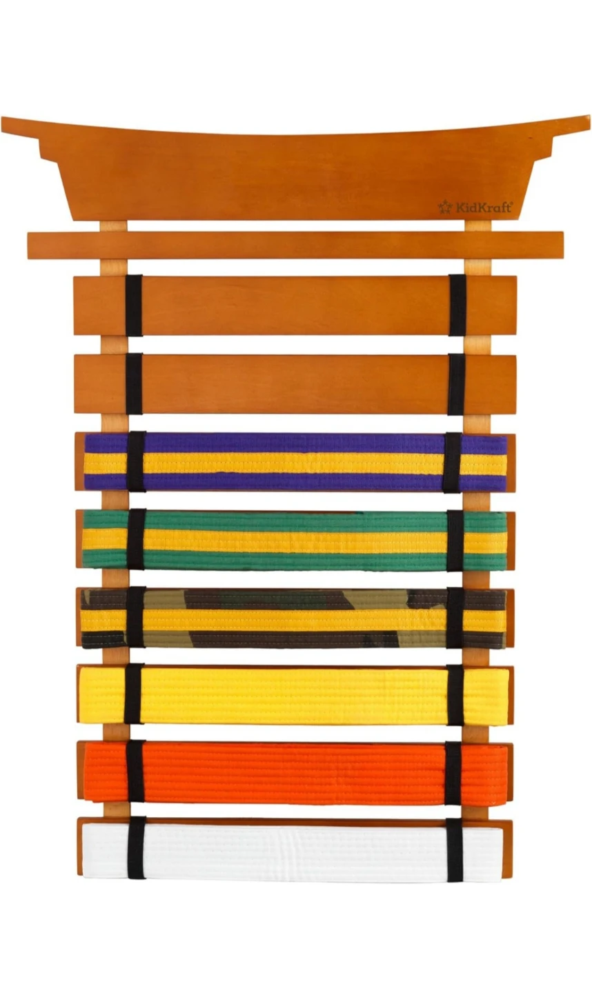 Martial Arts Wooden Belt Holder Hanging Display - photo 3