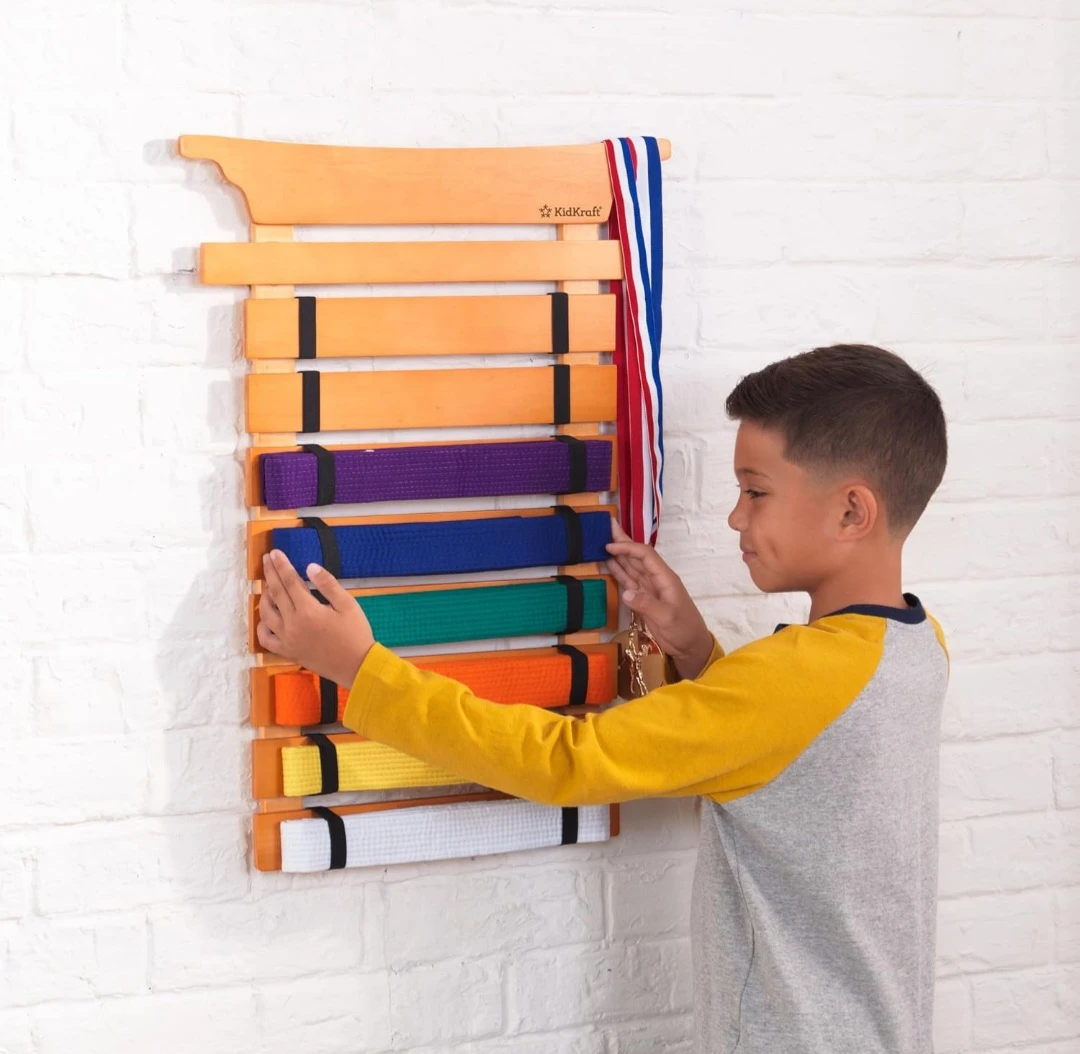 Martial Arts Wooden Belt Holder Hanging Display - photo 4