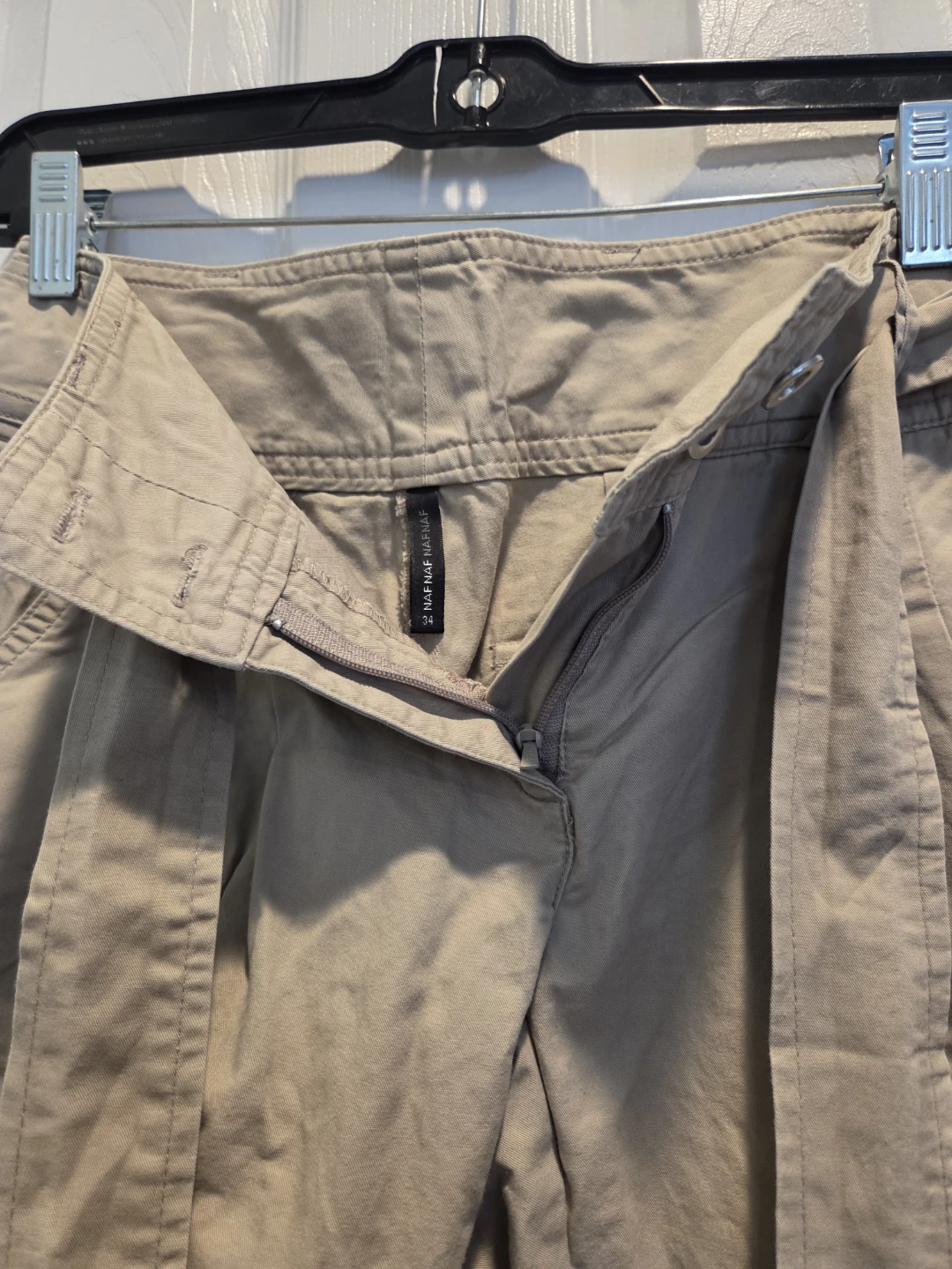 NafNaf Beige Cargo Shorts Size 34 - photo 3