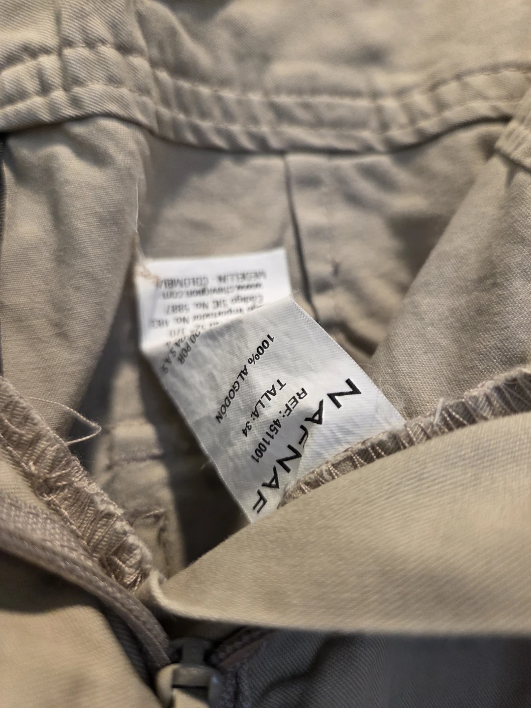 NafNaf Beige Cargo Shorts Size 34 - photo 4