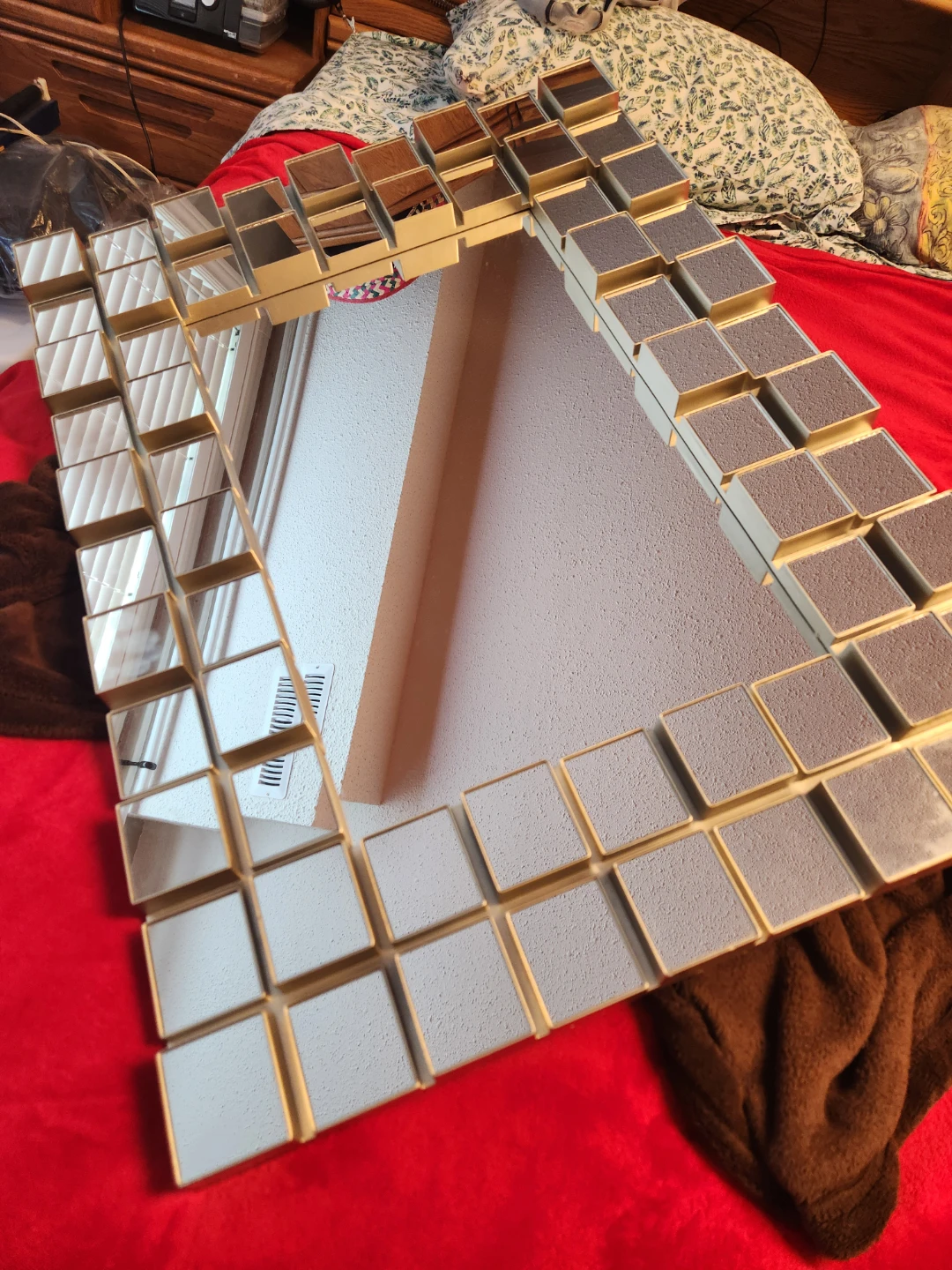 Stunning Hollywood Regency Style Mirrored Wall Decor