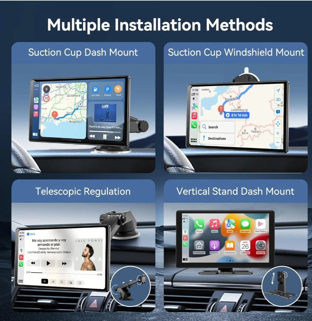 9 inch Wireless CarPlay Android Auto Screen - photo 4
