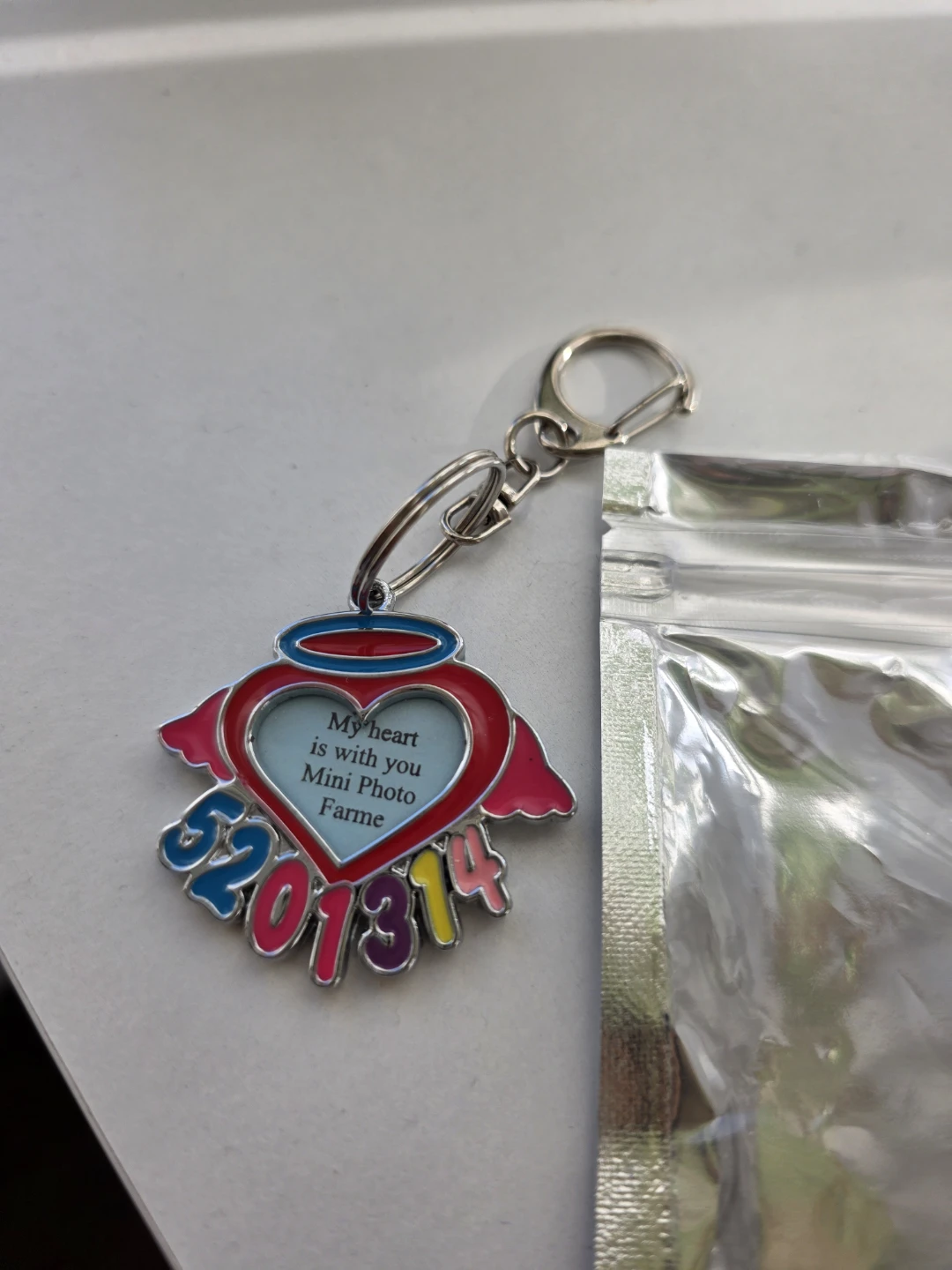 Heart Photo Frame Keychain Bag Charm