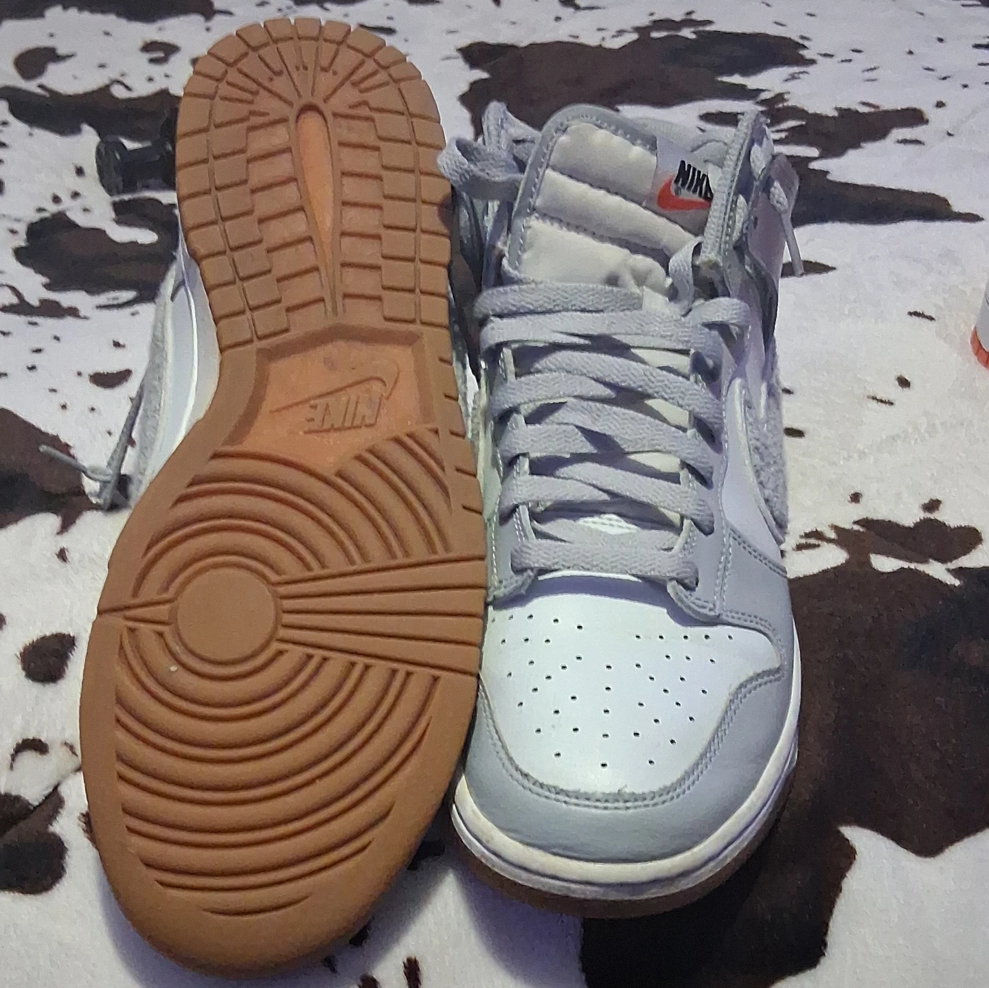 Nike Dunk High Grey White Sneakers - photo 4