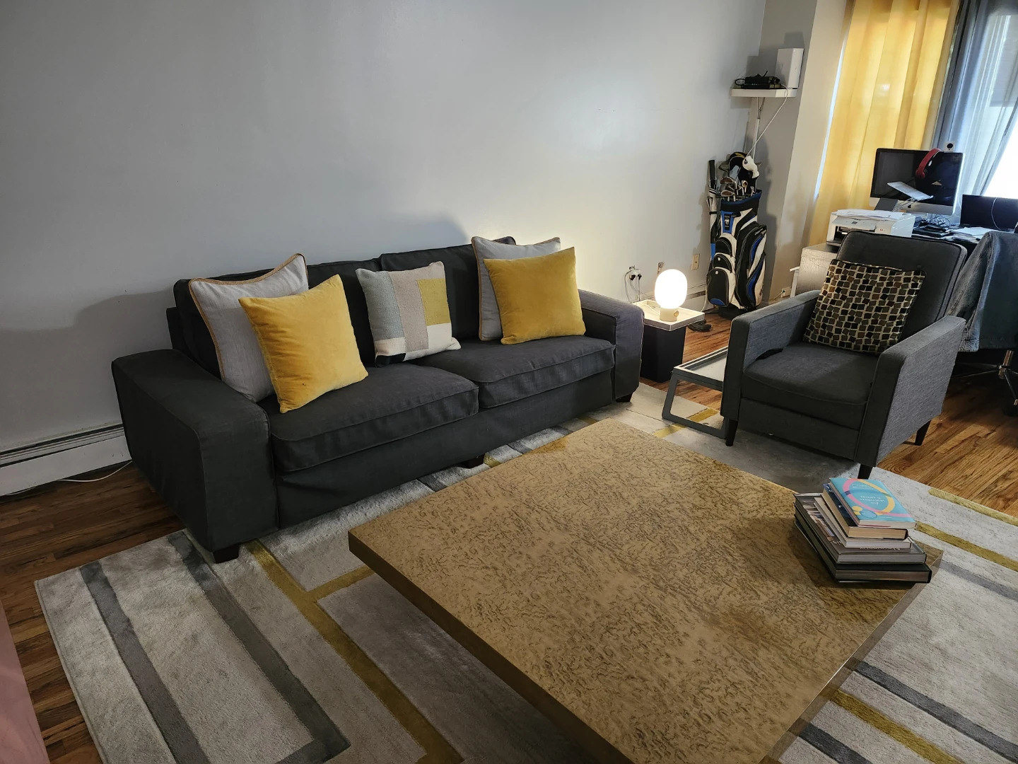 Dark Gray Sofa with recliner - photo 3