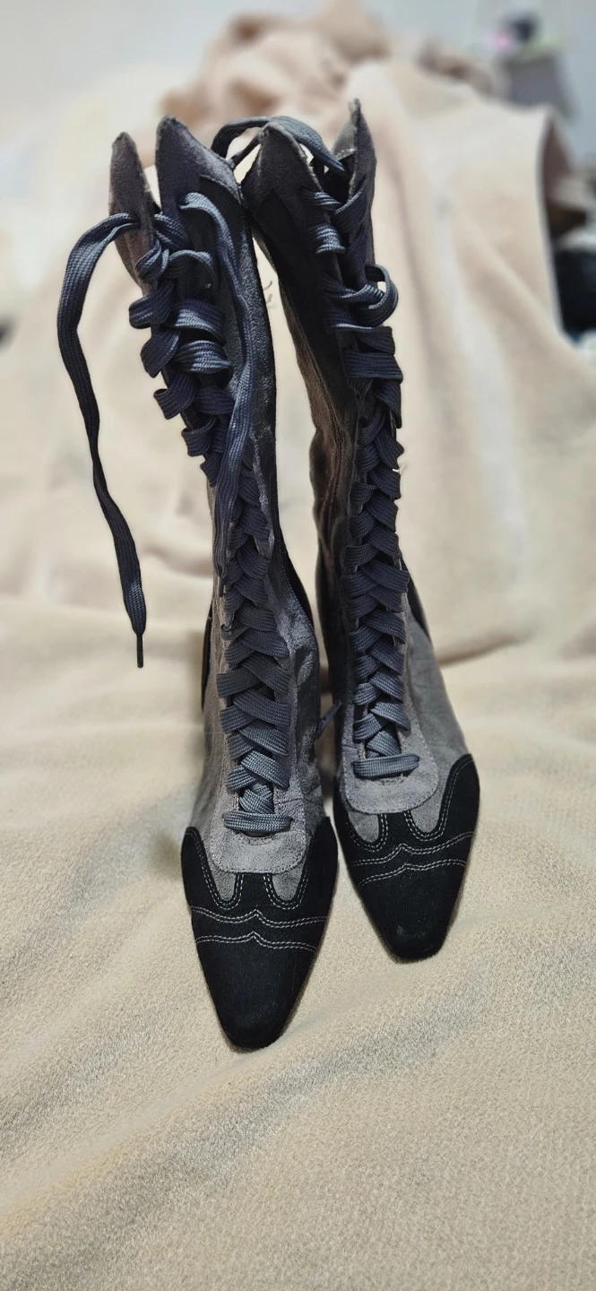 Mossimo Womens Lace-up Heeled Boots Size 7 - photo 2