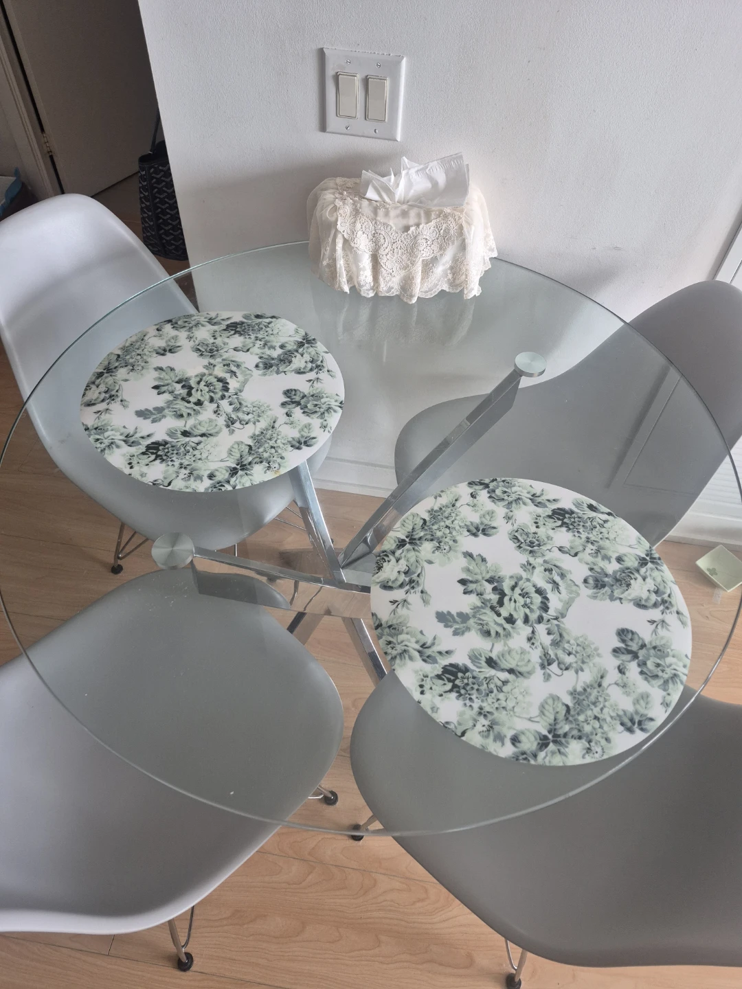 Glass Top Dining Table with 4 Chairs - photo 2