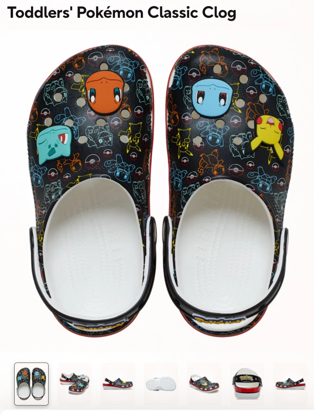 Crocs Toddlers' Pokemon Classic Clog Size C10