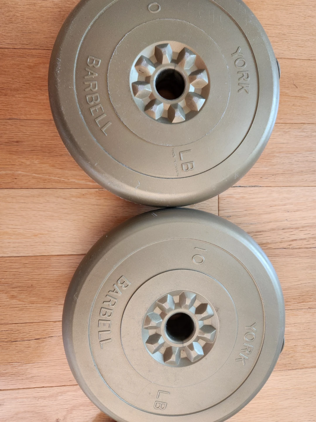 York Barbell Weight Plates (10lb, 10lb, 5lb) - photo 2